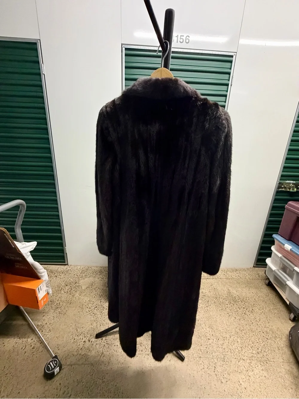 Michael Forrest Black Brown Fur long coat